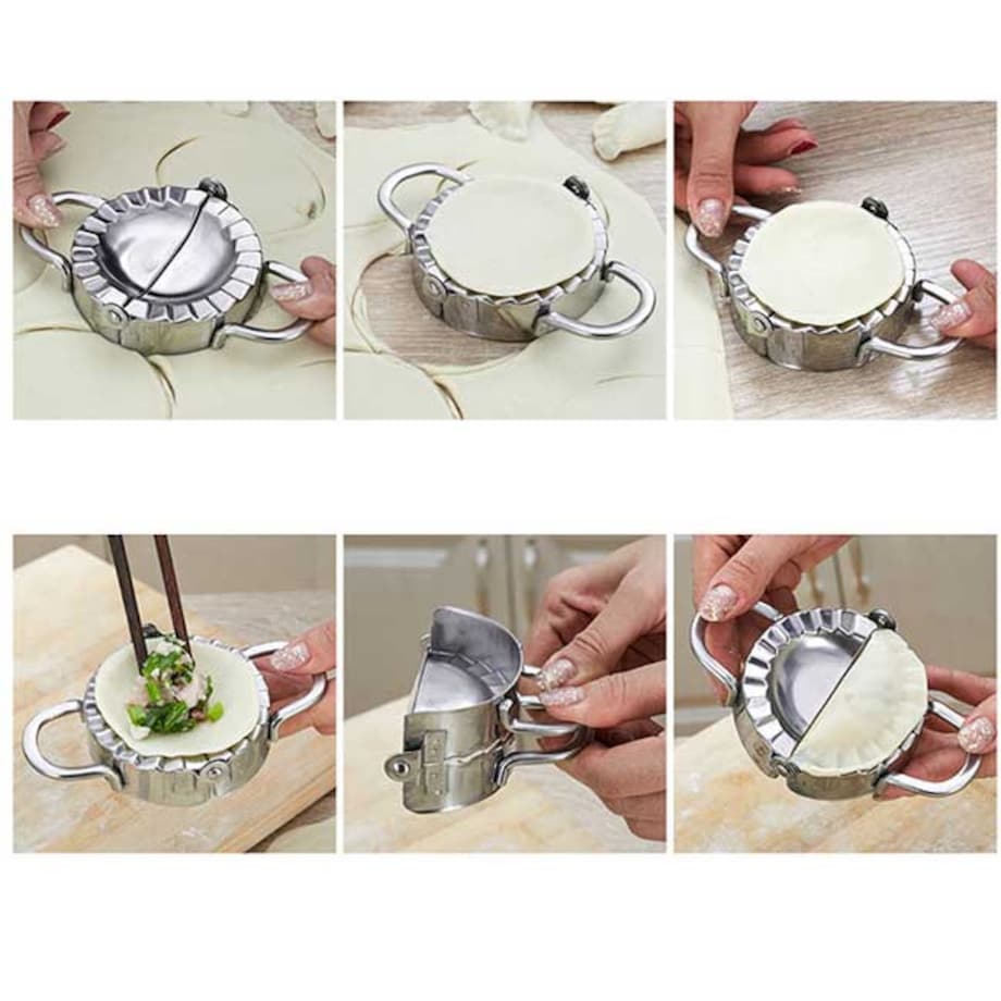 Forma do robienia lepienia pierogów 12cm duża metalowa maszyna pierogarka