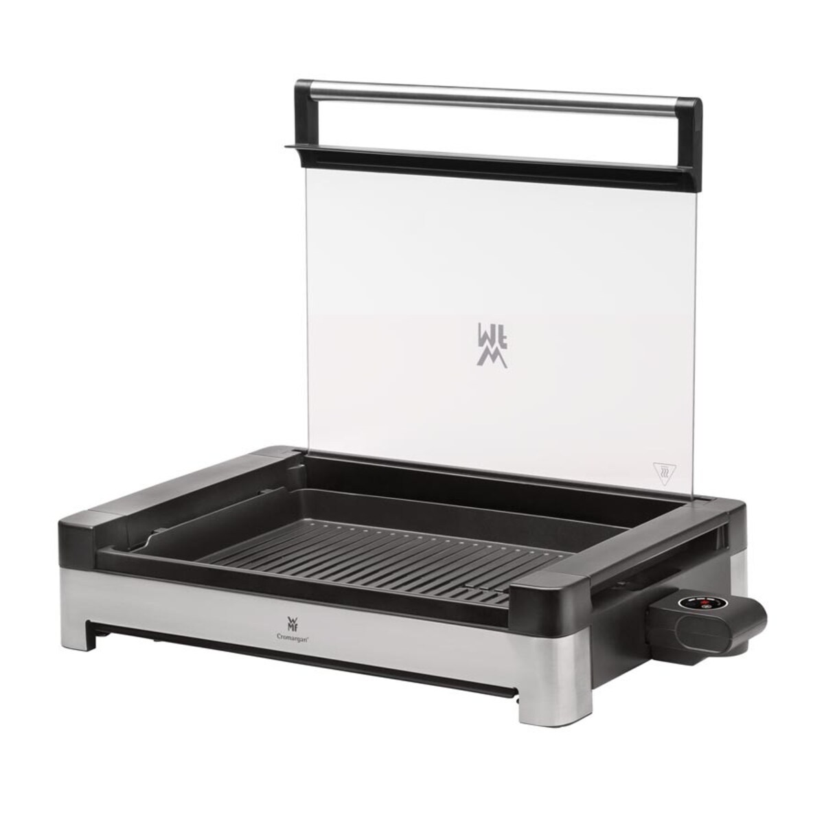 Grill elektryczny stołowy ze szklaną pokrywą Lono, 41.3 x 60 x 11.7 cm, WMF