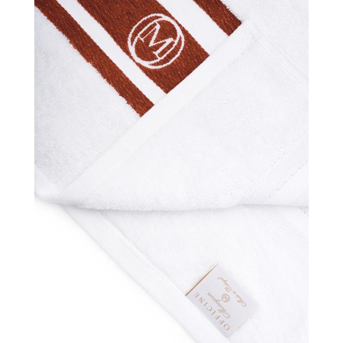 Ręcznik kąpielowy 160 x 100 cm (cynamon) Monogram Linea OFFICINE Monogram