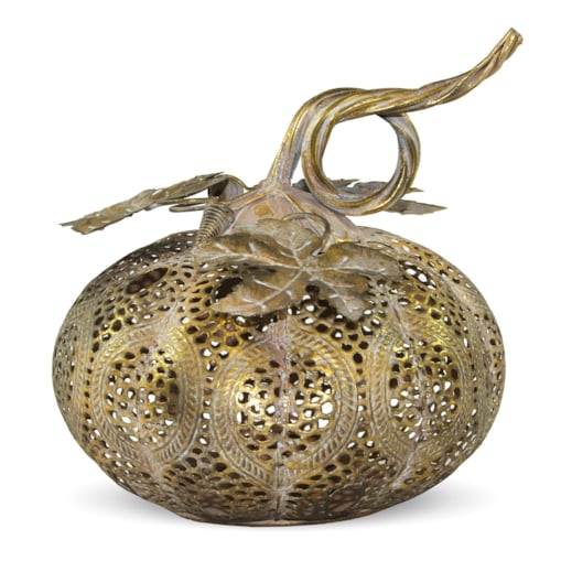 Lampion metalowy - ażurowa dynia 21x19x19 cm PUMBAT-2