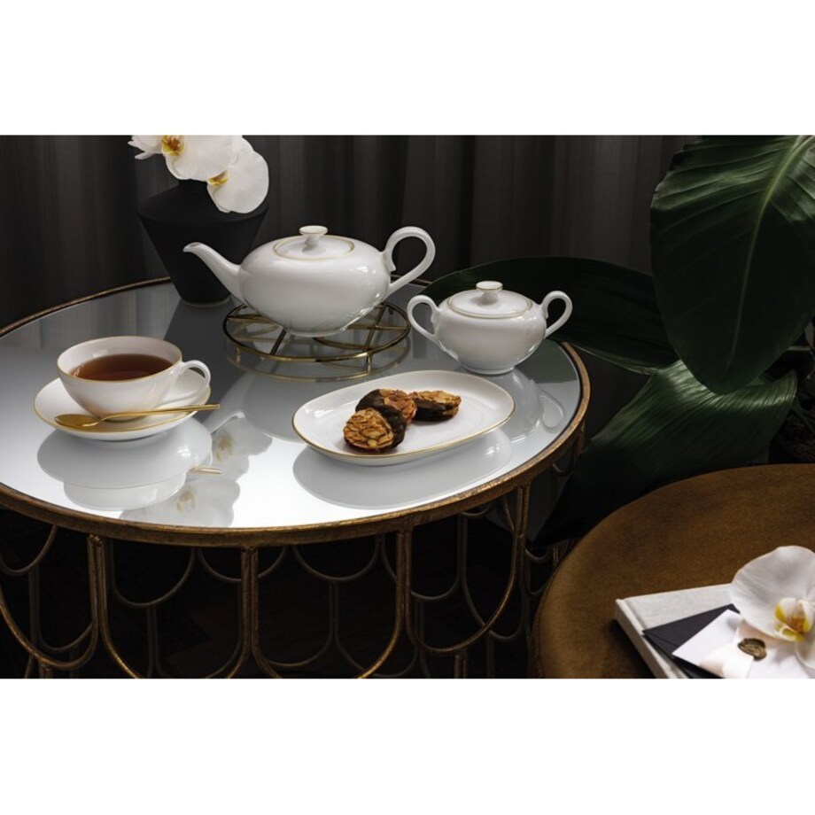 Zestaw prezent ślubny Anmut Gold + herbata, Villeroy & Boch