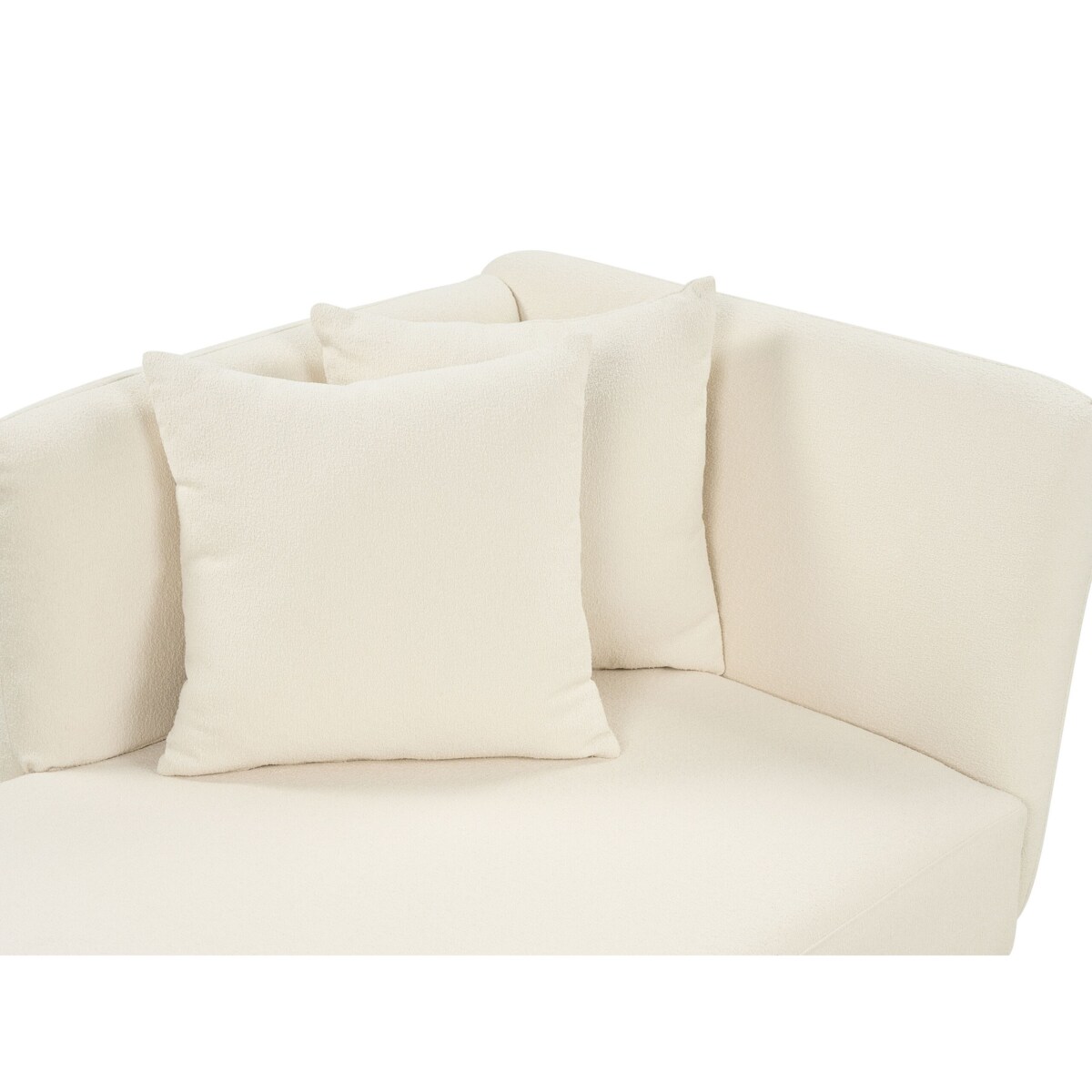 Szezlong boucle prawostronny biały RIOM