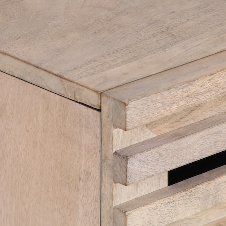 vidaXL Szafka nocna, biała, 50x34x60 cm, lite drewno mango