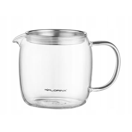 DZBANEK SZKLANY Z ZAPARZACZEM sitko imbryk czajnik na zioła herbatę 1 L