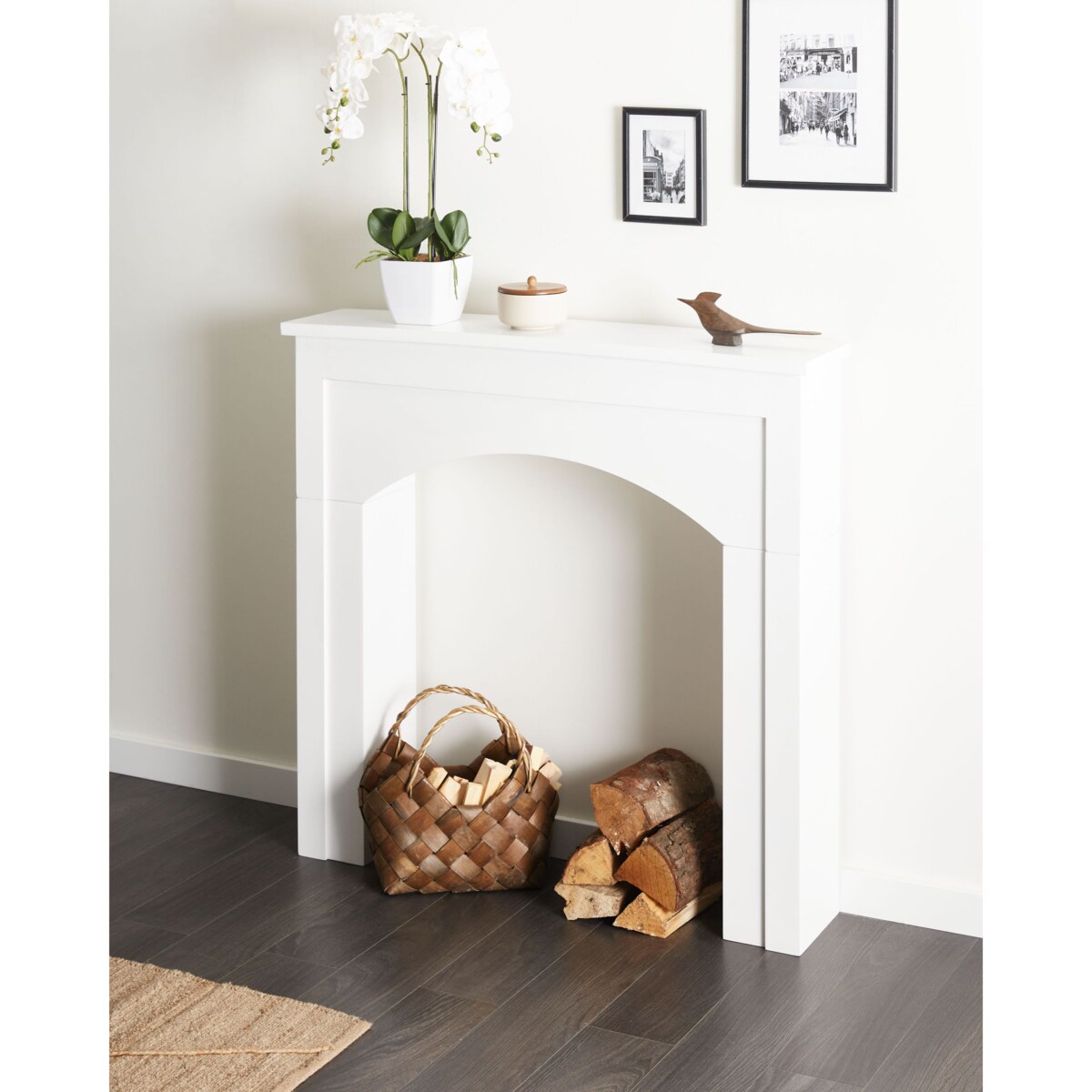 Portal kominkowy BUSSELTON Biały