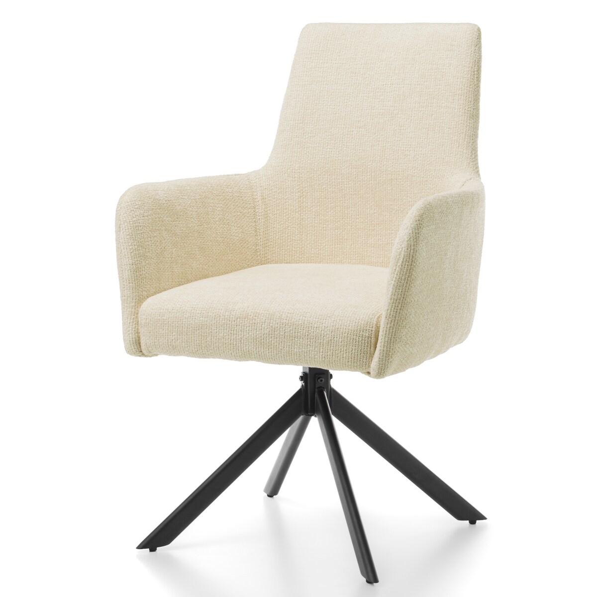 Krzesło tapicerowane szenilowe welurowe glamour do salonu TITO jasnobeżowe