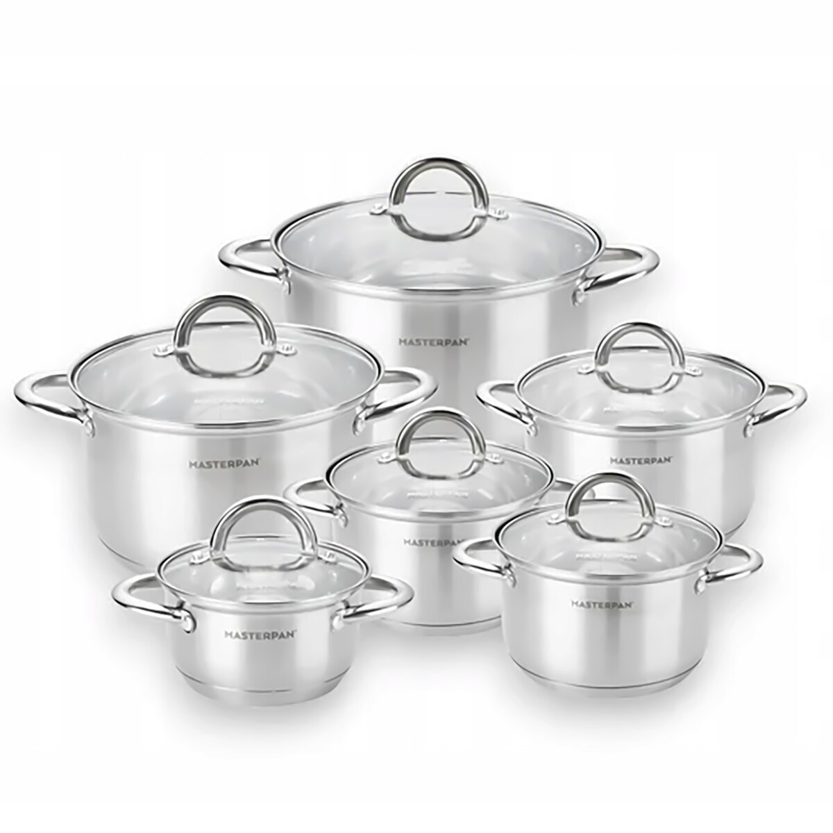 Zestaw 12 Garnków Ze Szklanymi Pokrywkami Indukcja I Gaz