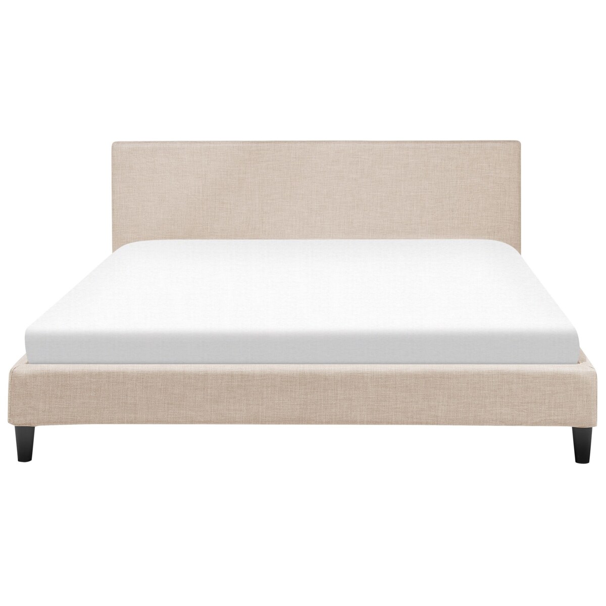 Łóżko tapicerowane 180 x 200 cm beżowe FITOU