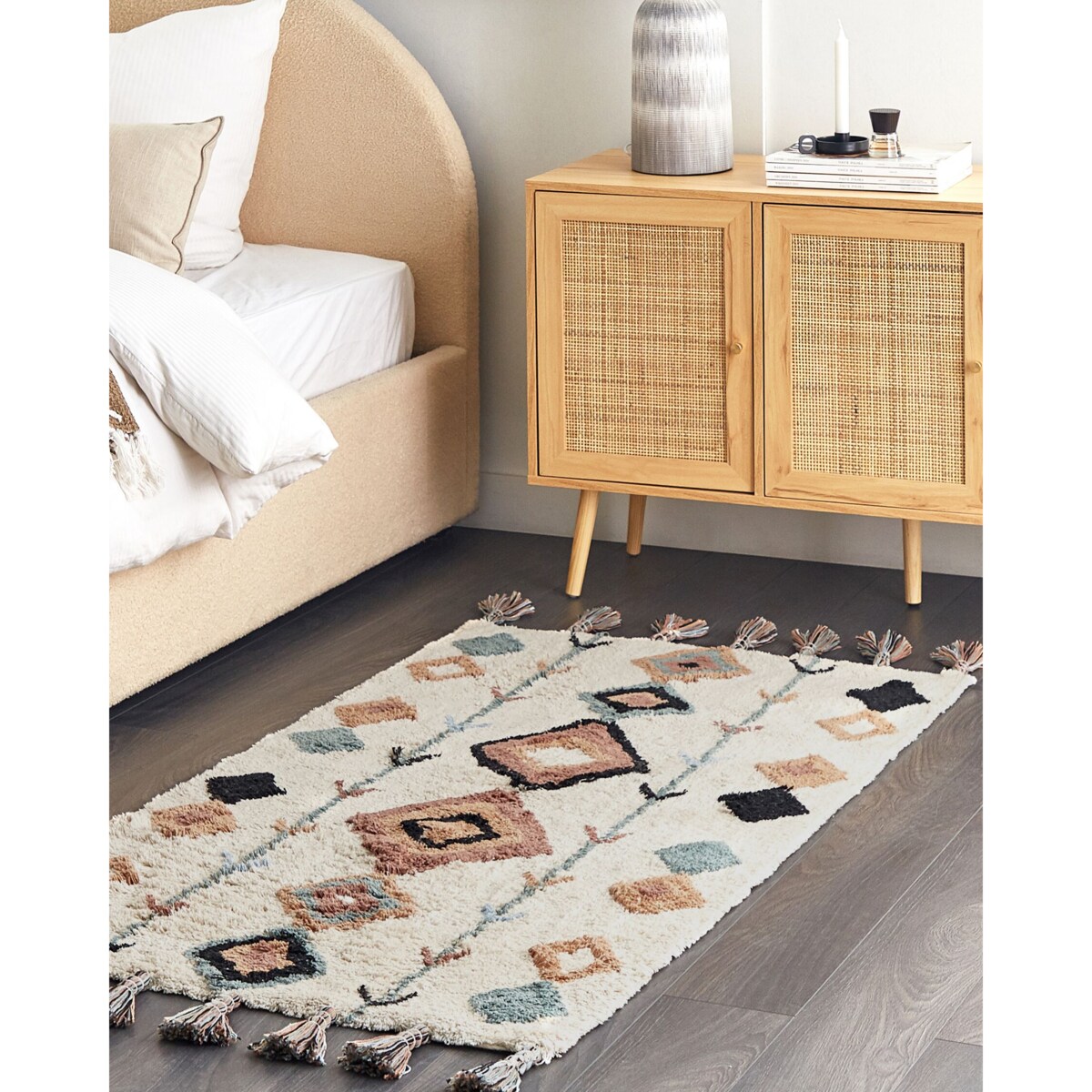 Dywan ESKISEHIR Beżowy 80 x 150 cm Bawełna