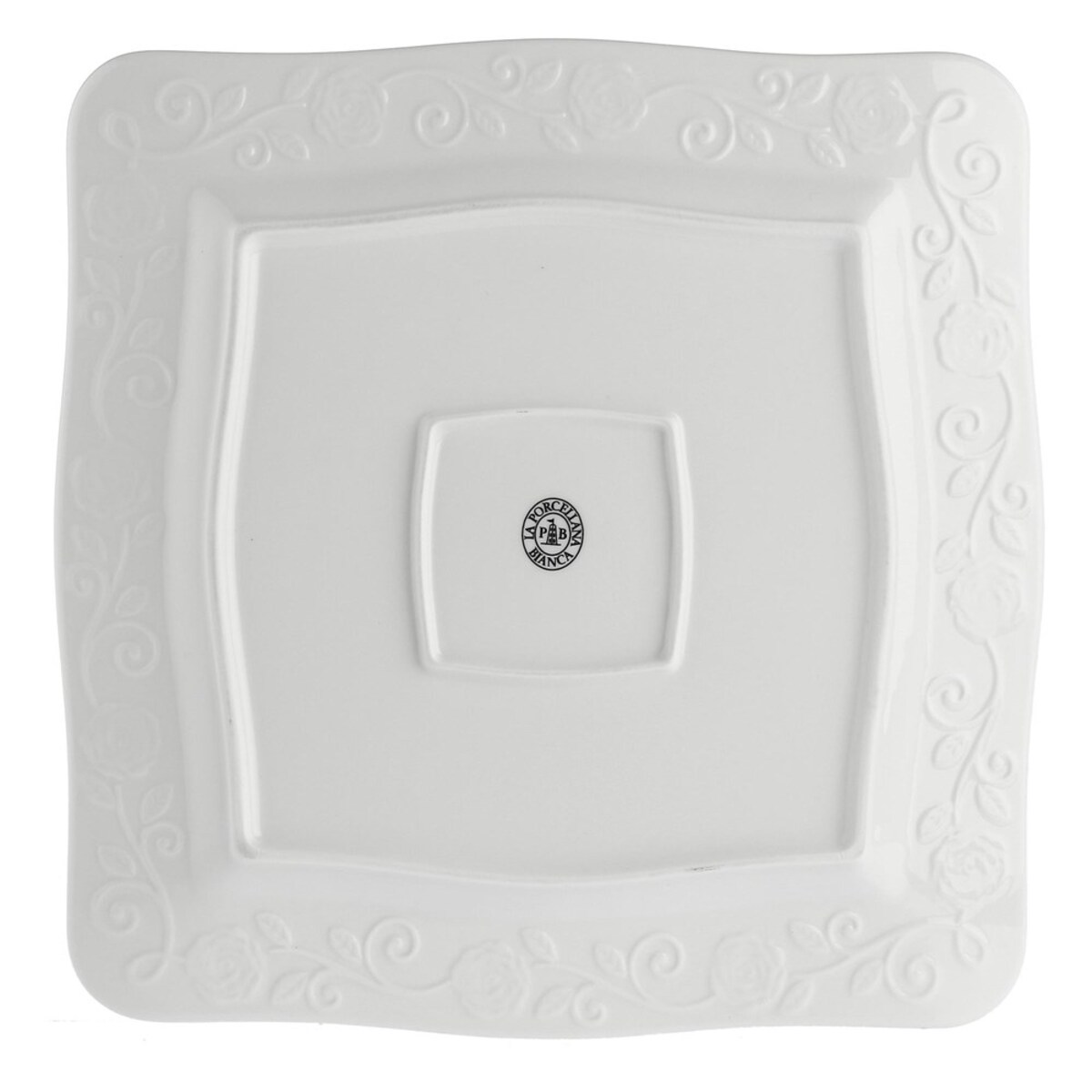 Zestaw 6 talerzy kwadratowych Florentina - Biały, 26.5 cm