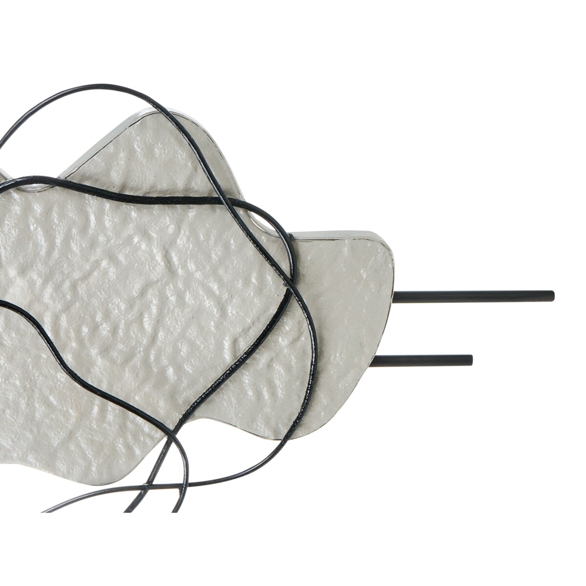 Dekoracja ścienna SALLINS Metal 48 cm Czarny