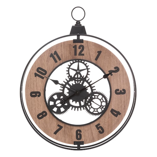 Zegar ścienny z widocznym mechanizmem, Ø 57 cm