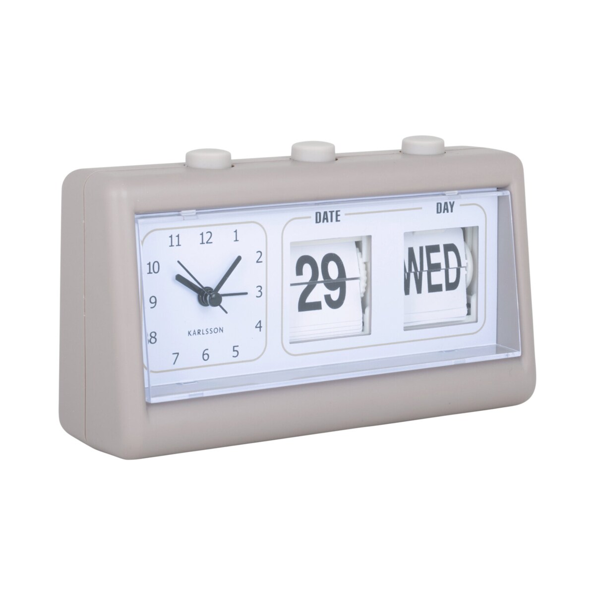 Budzik retro FLIP z datą