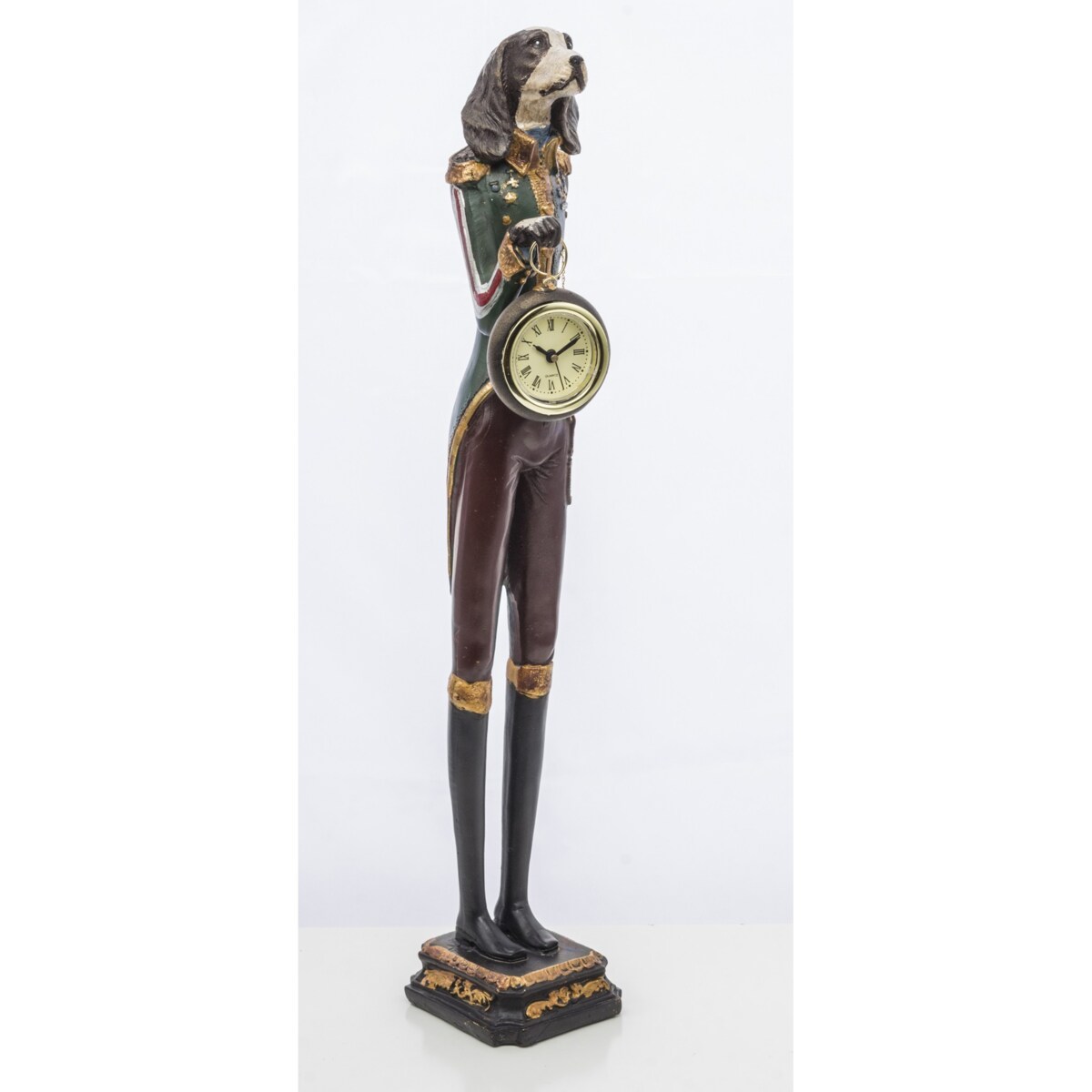 Dekoracja - figurka psa z zegarkiem 50x10x9 cm MUBWA