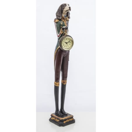 Dekoracja - figurka psa z zegarkiem 50x10x9 cm MUBWA