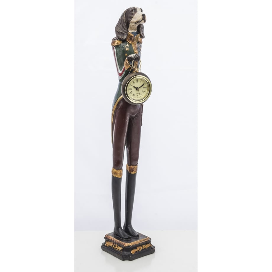 Dekoracja - figurka psa z zegarkiem 50x10x9 cm MUBWA