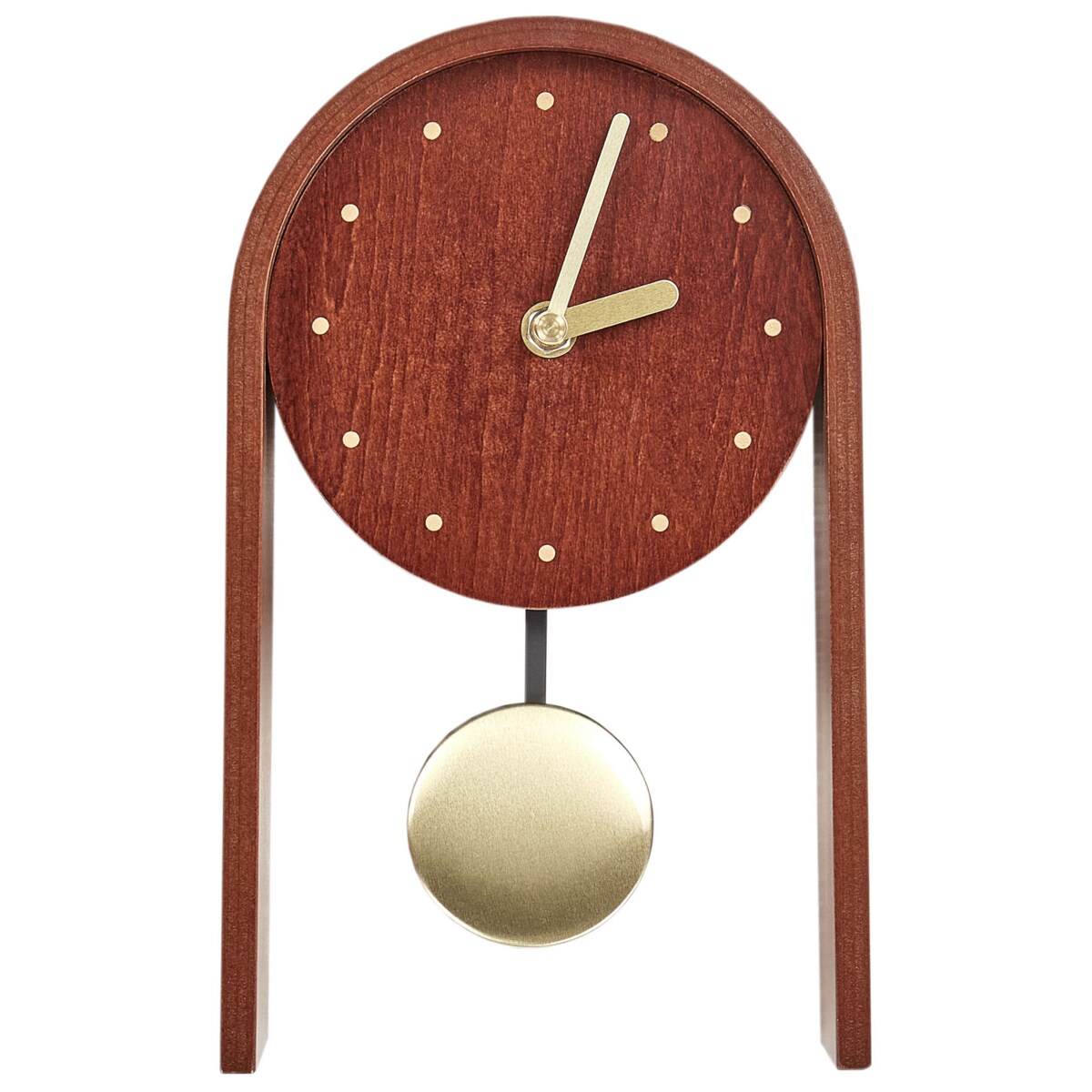 Zegar biurkowy FERDEN MDF Ciemne drewno