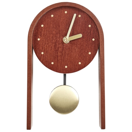 Zegar biurkowy FERDEN MDF Ciemne drewno