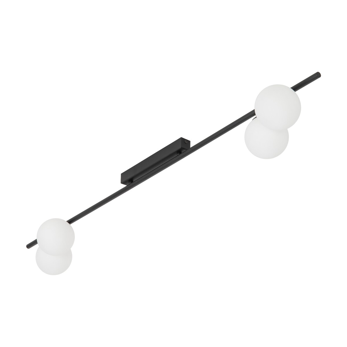 Lampa sufitowa TK Lighting IMELO BLACK 4xG9 czarna listwa białe kule 141 cm nowoczesna do salonu i kuchni