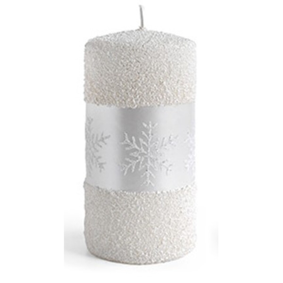 Świeca SNOW QUEEN walec mały 7x10cm parafinowa biała