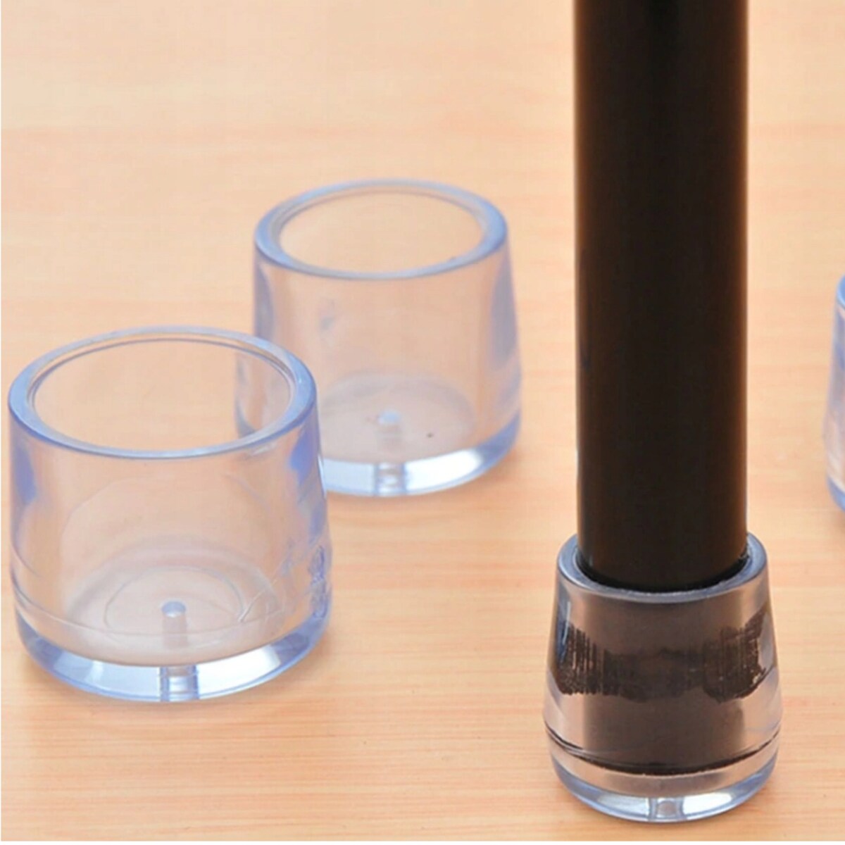 Nakładki na nogi krzesła ochronne silikonowe 22-25 mm 16 sztuk bezbarwne