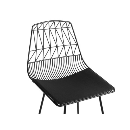 Zestaw 2 krzeseł barowych metalowy czarny PRESTON