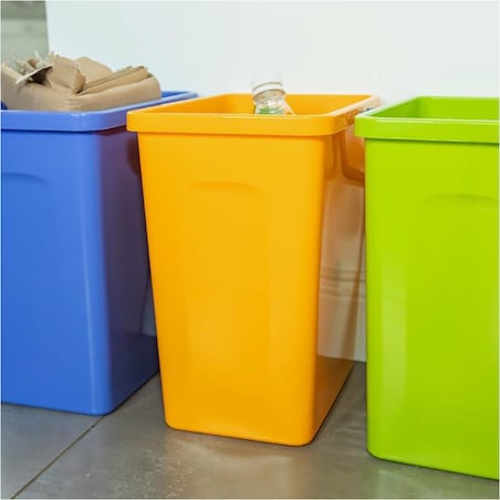 Pojemnik Plasitkowy Do Segregacji Śmieci Odpadów Kosz 10 L Żółty