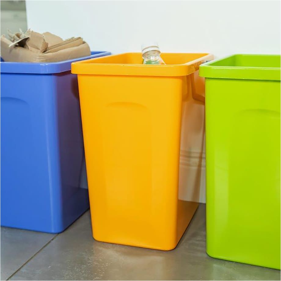 Pojemnik Plasitkowy Do Segregacji Śmieci Odpadów Kosz 10 L Żółty