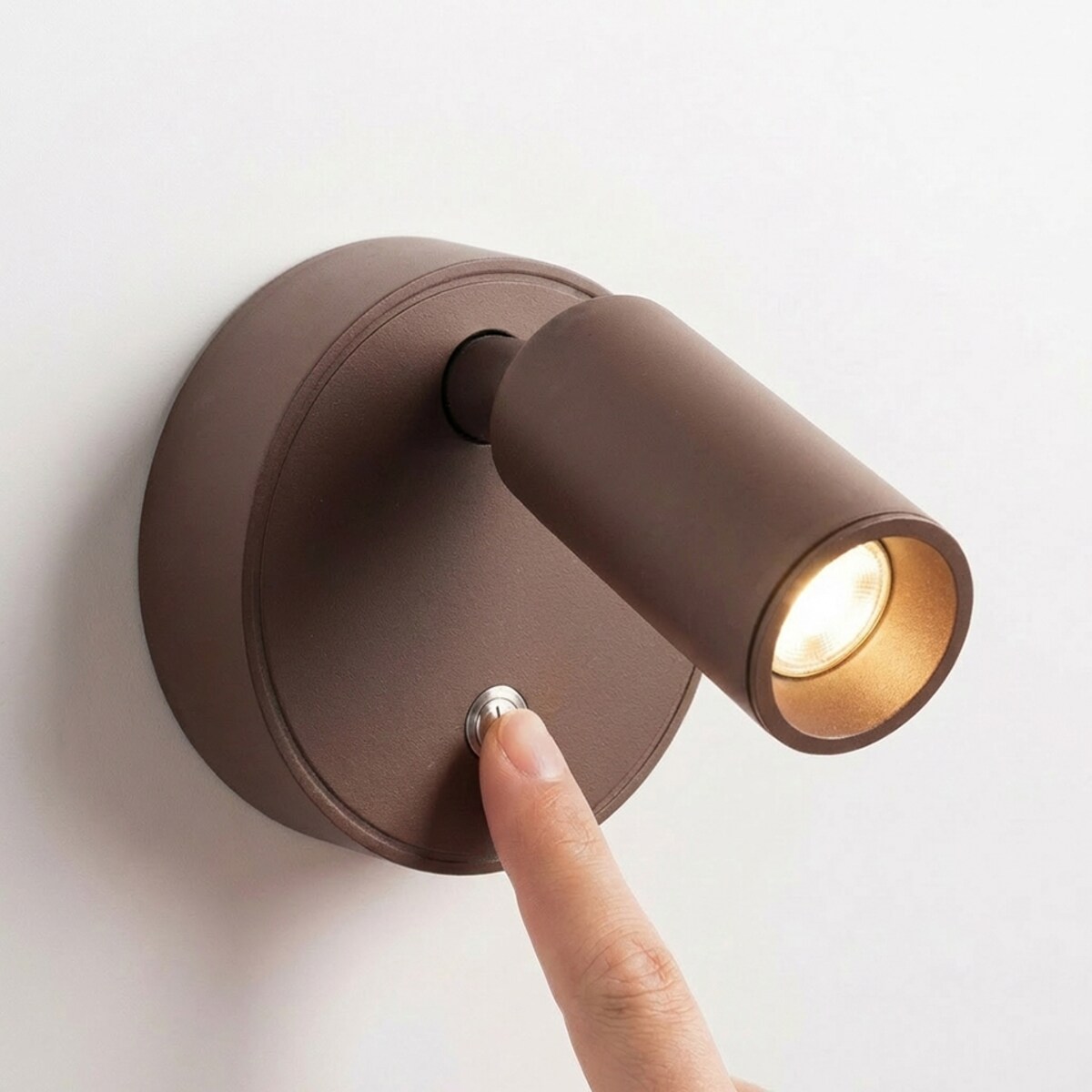 Lampa ścienna SHP PICKET LED brązowa 3 barwy światła