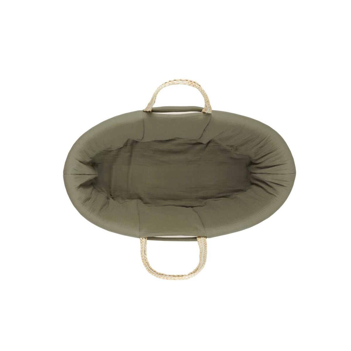 Wyściółka muślinowa do kosza mojżesza forest green