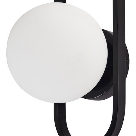 Lampa ścienna VARDI Czarny Metal