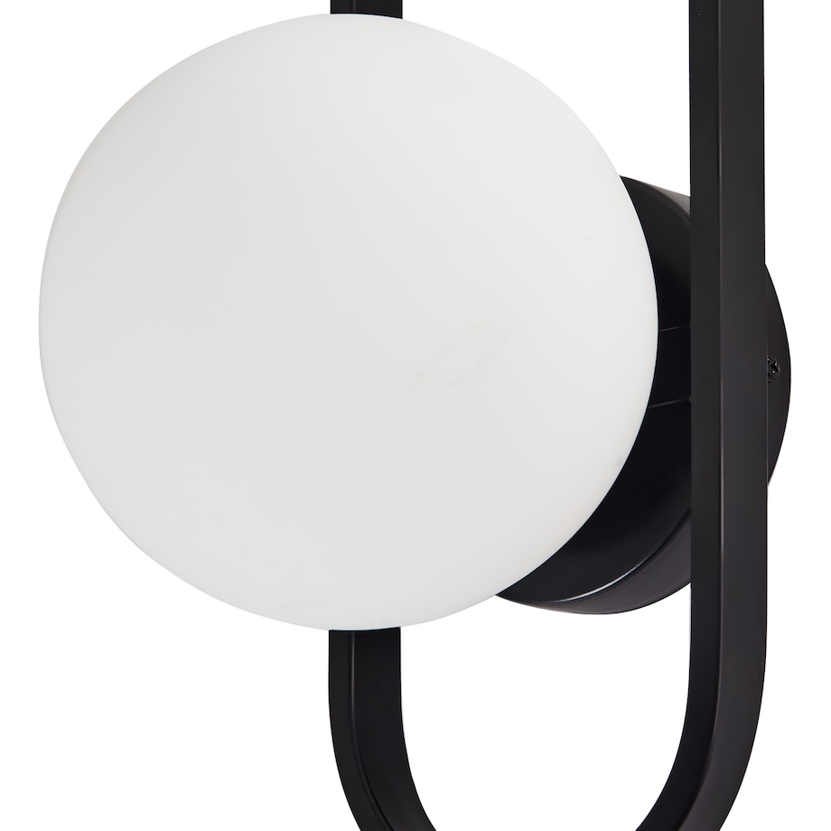 Lampa ścienna VARDI Czarny Metal