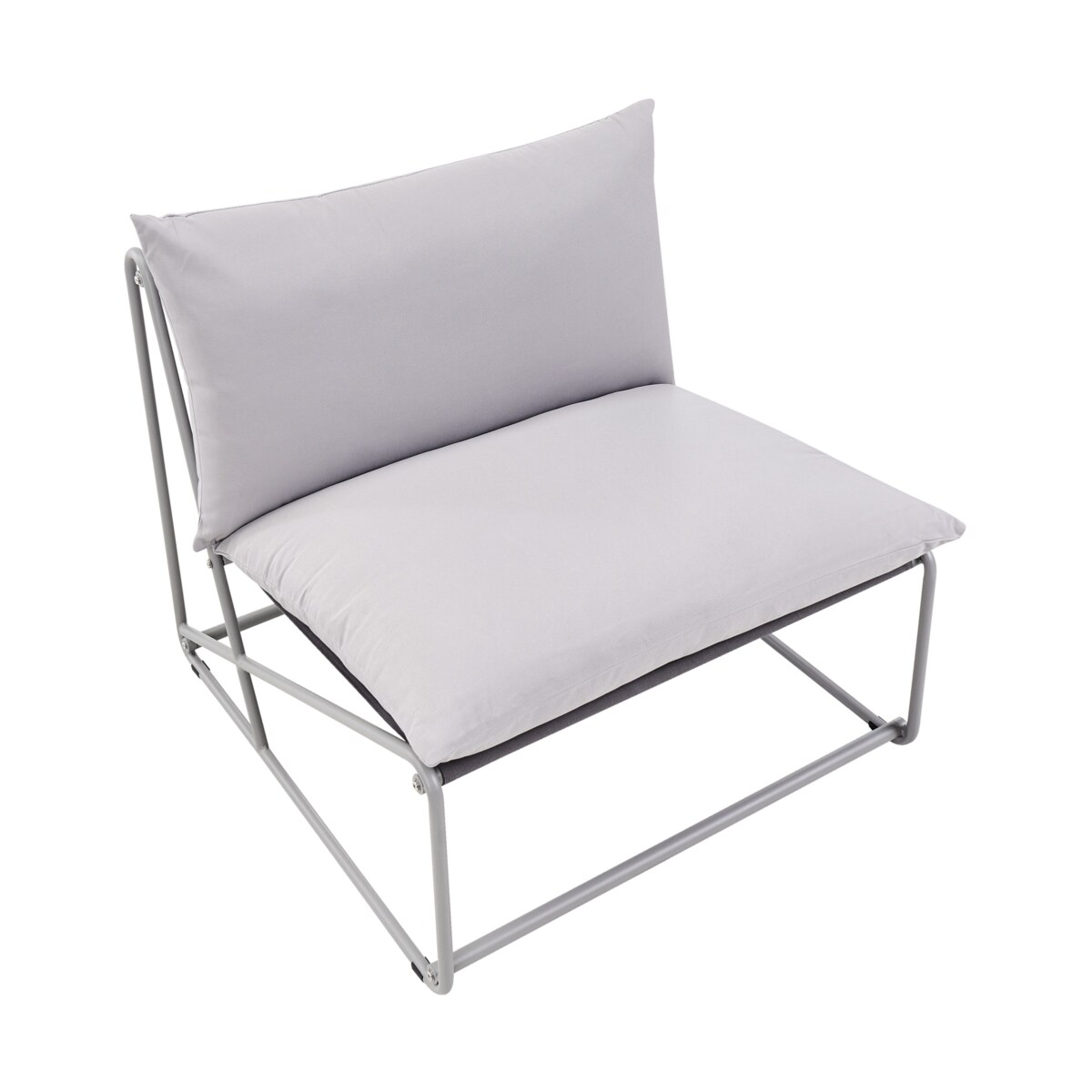 Krzesło ogrodowe z poduszką PICO Metal Szary