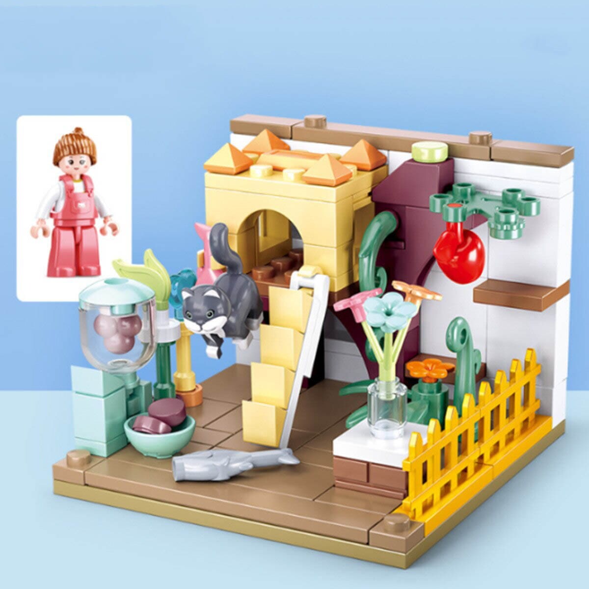 KOTEK Puszek - mini pokoik klocki - Sluban - 115 elementów