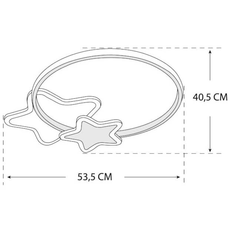 Lampa sufitowa dziecięca 416 Domeno LED 60W 2700K-6500K gwiazdy biała