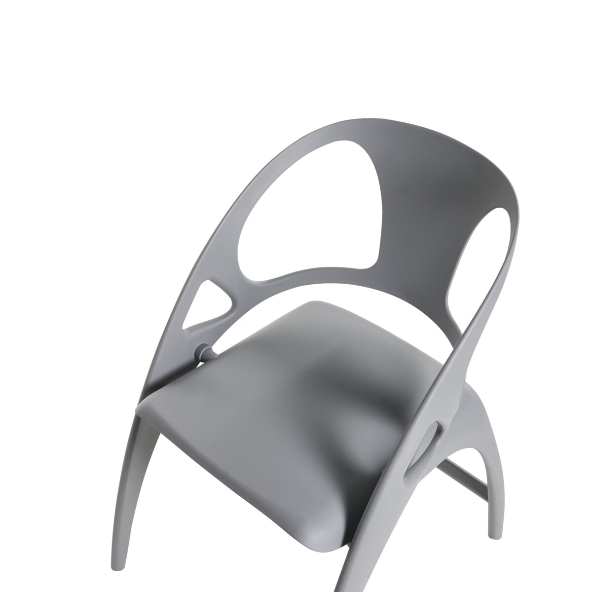 Zestaw 4 krzeseł ogrodowych Składane NEMI Szary