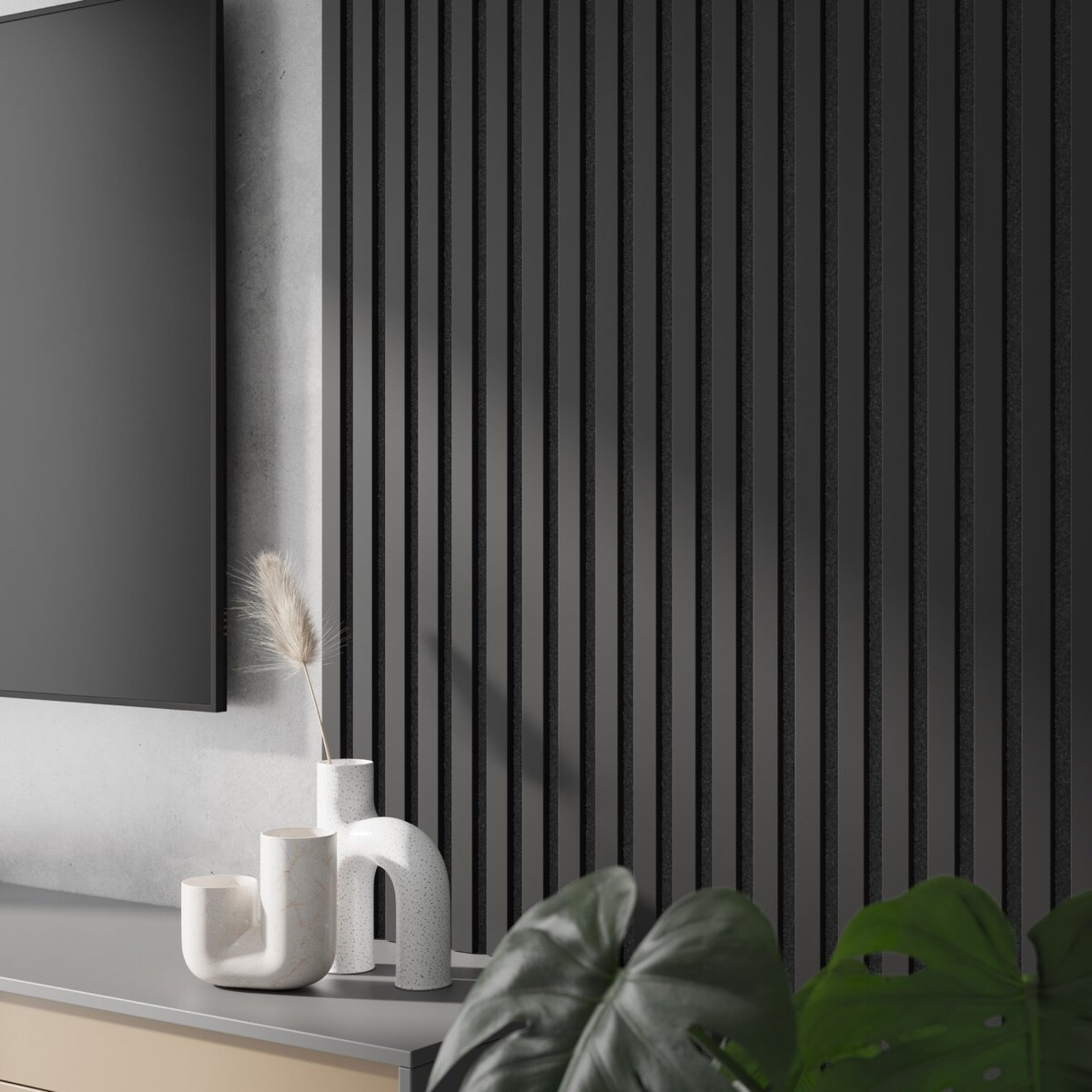 LAMELE NA FILCU - CZARNY MAT