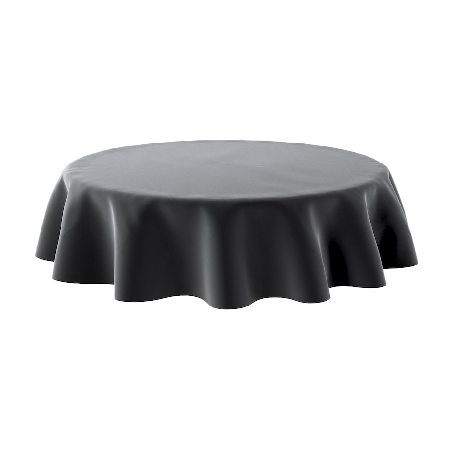 Obrus okrągły 130 x 130 cm głęboka czerń