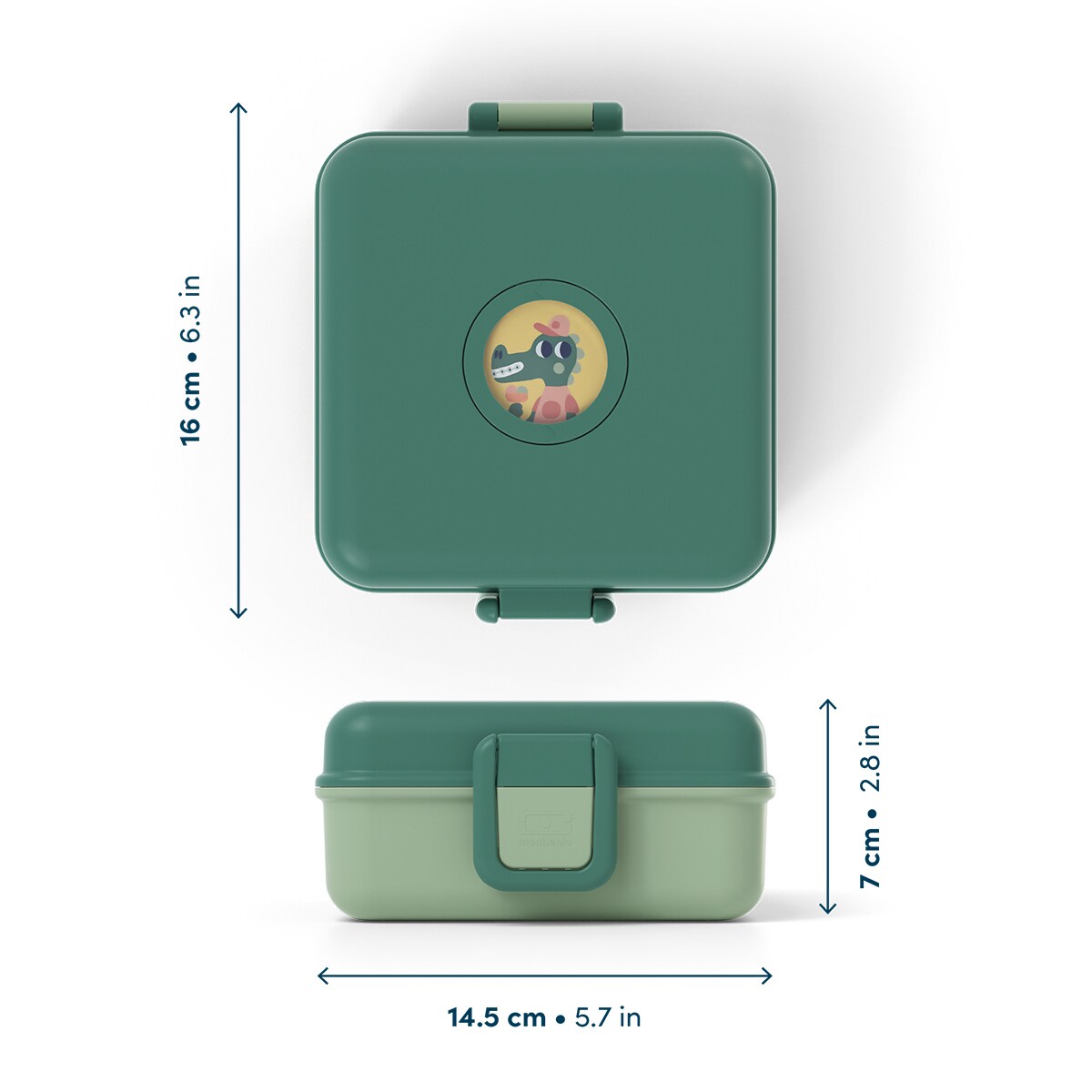 Monbento Snacky lunchbox dla dzieci 0,85 l Green Forest