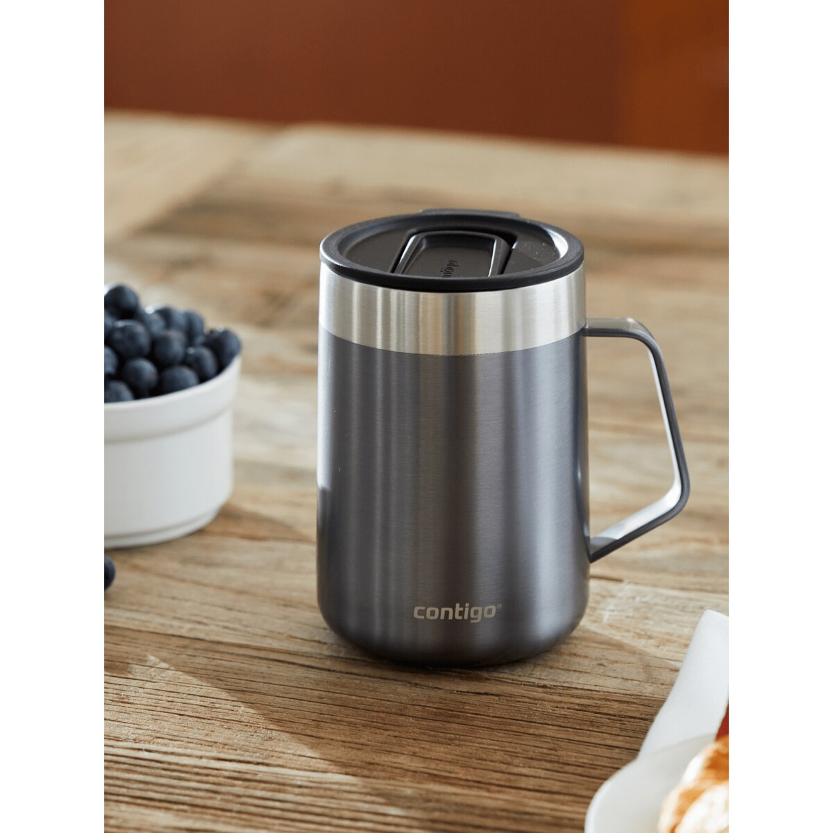 Kubek termiczny z uchem Contigo Streeterville 420 ml - Szary