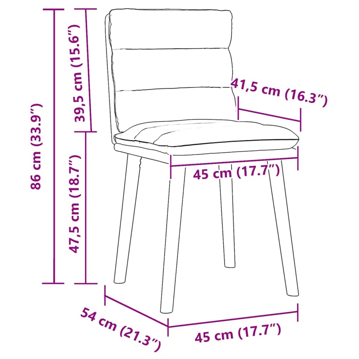 vidaXL Krzesła stołowe, 2 szt., kremowe, obite tkaniną
