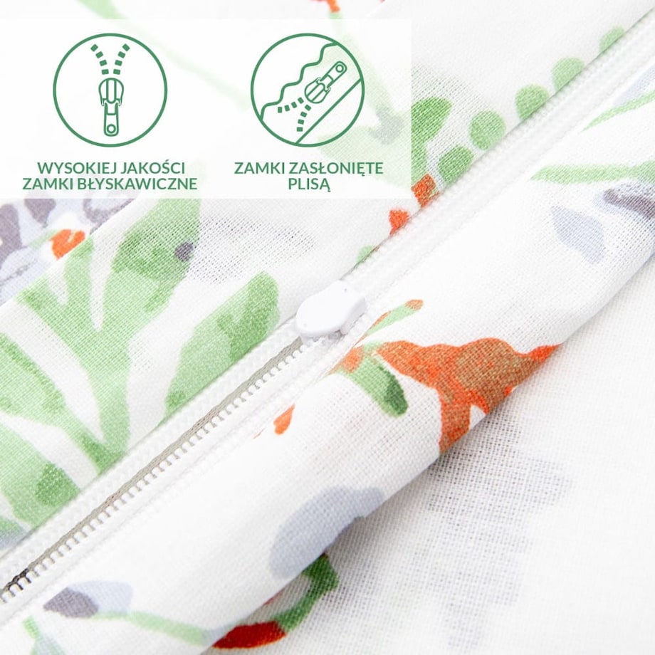 Pościel bawełniana 200x220 Cottonlove Exclusive Elyese biała w kolorowe wiosenne kwiaty