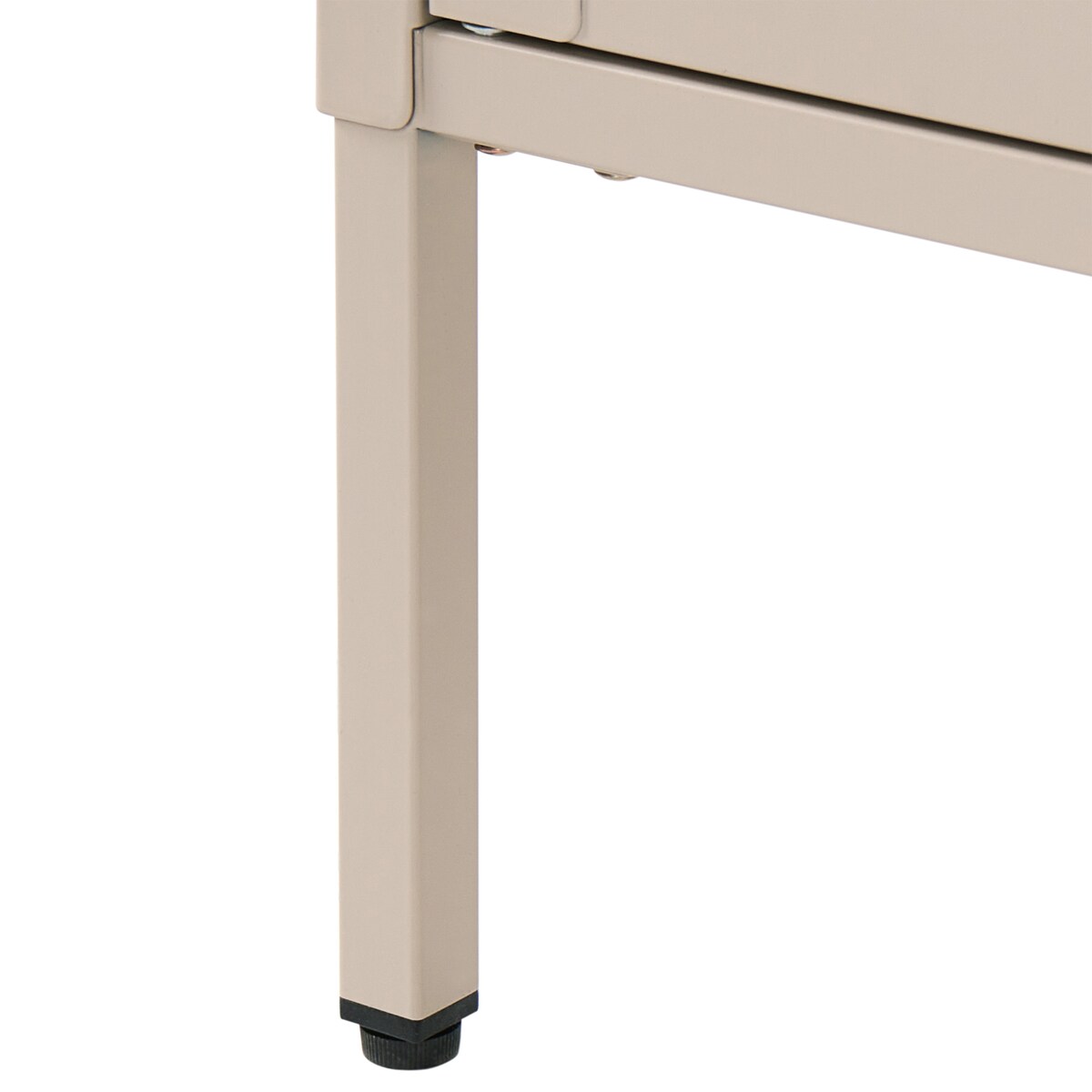 Szafka ze szklanymi drzwiami SARRE Metal 90 cm Beżowy