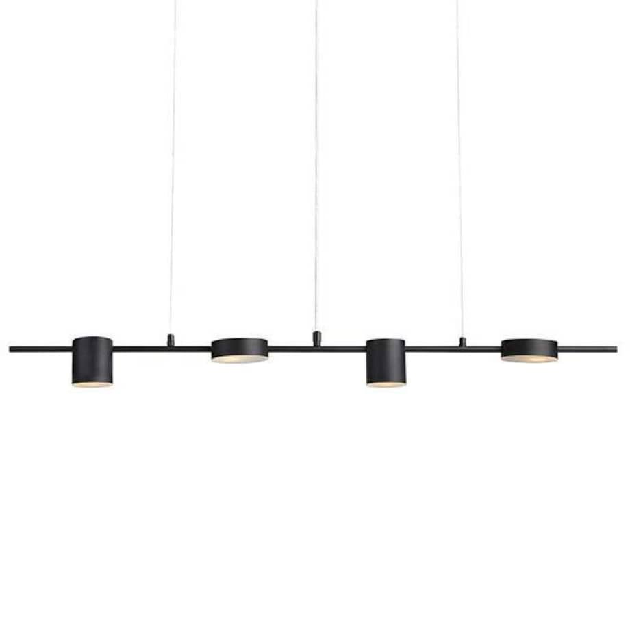 LAMPA wisząca ROW 107746 Markslojd metalowa OPRAWA tuby ZWIS na listwie art deco czarny