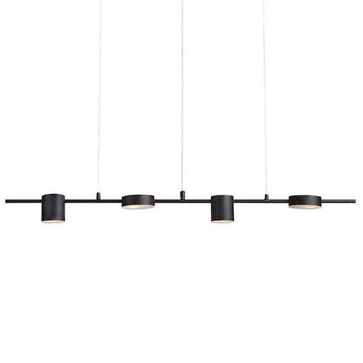 LAMPA wisząca ROW 107746 Markslojd metalowa OPRAWA tuby ZWIS na listwie art deco czarny