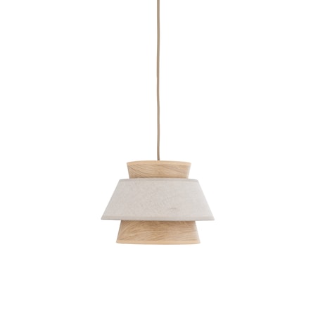Lampa Wisząca Tk Lighting Kalum Len Fornir 1Xe27 Skandynawski, Boho, Japandi