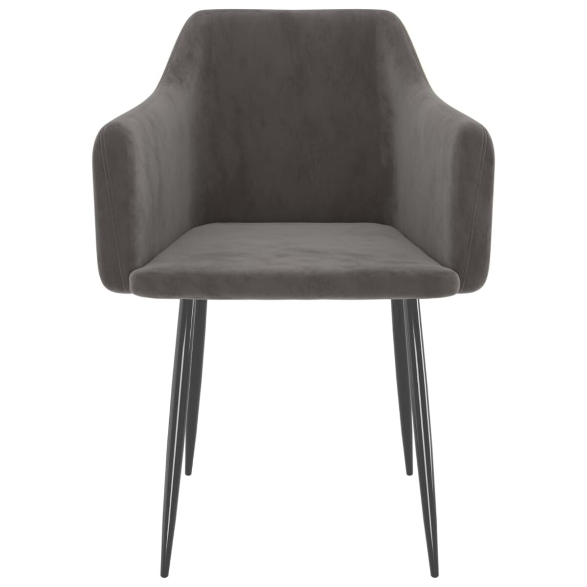 vidaXL krzesła stołowe, 2 szt., ciemnoszare, aksamitne