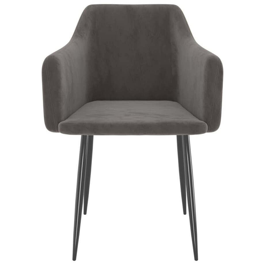 vidaXL krzesła stołowe, 2 szt., ciemnoszare, aksamitne