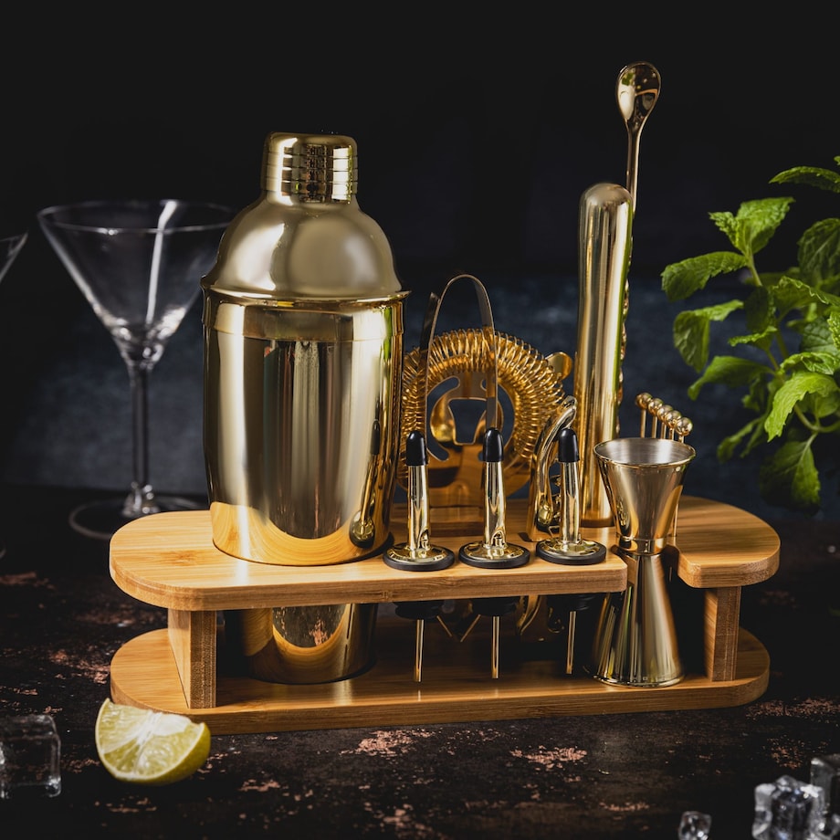 Zestaw barmański 16 elementów Shaker KLAUSBERG złoty