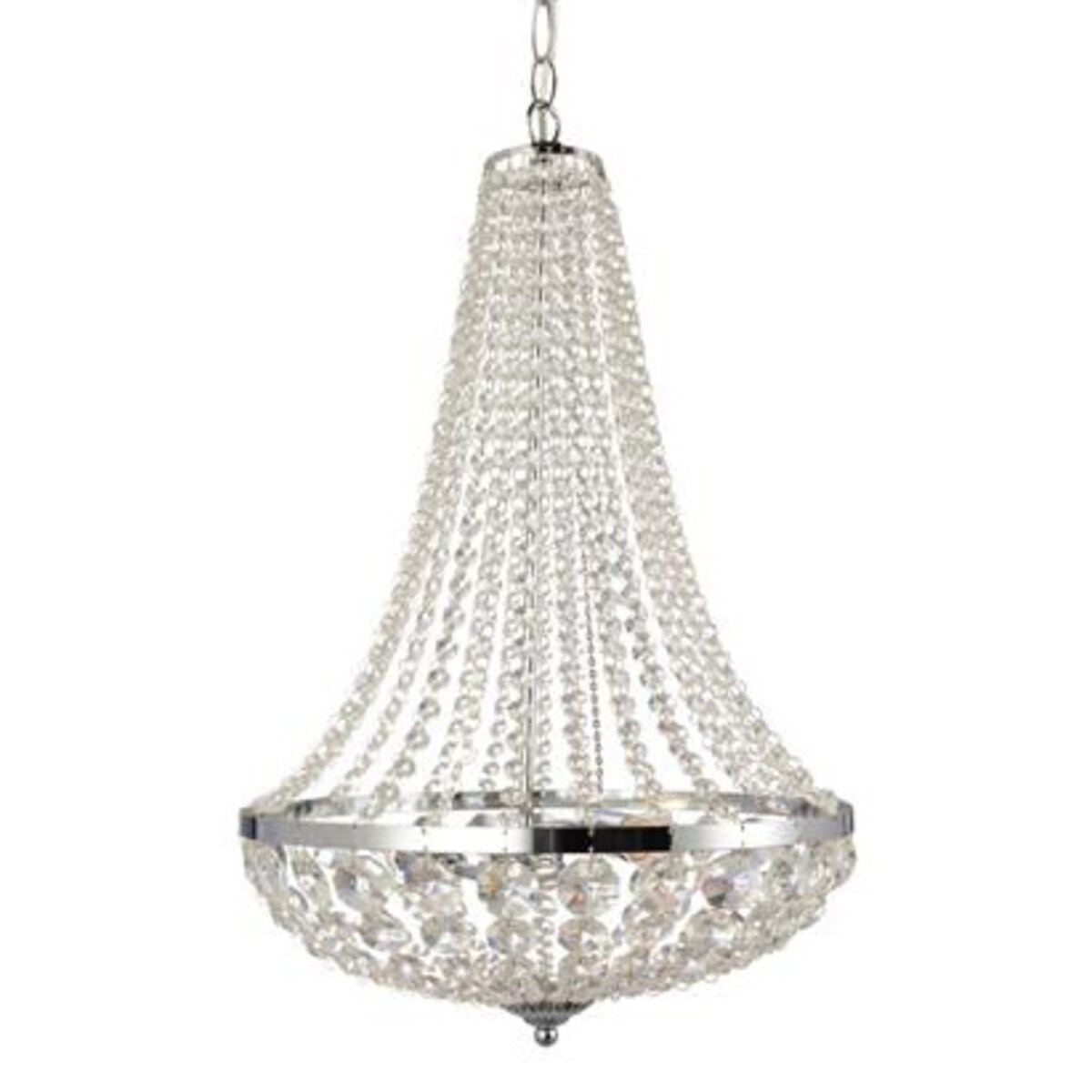 Glamour lampa wisząca Granso 104890 nad stolik łańcuszki chrom
